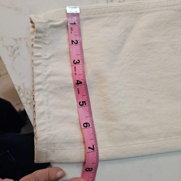 AGOLDE Remy High Rise Straight Leg Jeans Button Fly White Size 29 Preppy Chic - Picture 15 of 15